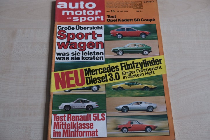 Deckblatt Auto Motor und Sport (15/1974)